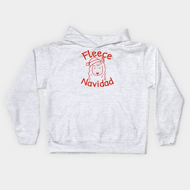 Fleece Navidad Kids Hoodie by Cherrific